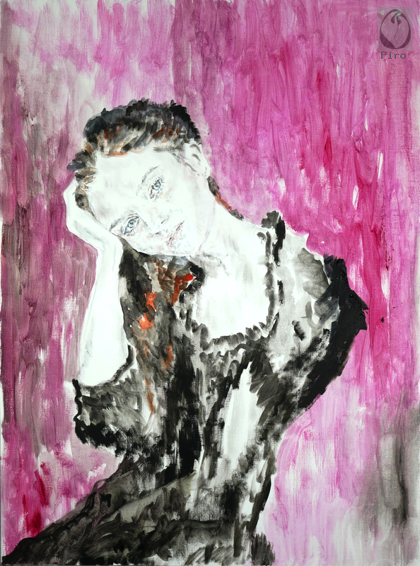oil on paper - olio su carta di Piro